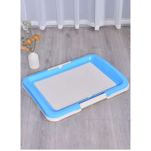 YES4PETS Large Portable Dog Potty Training Tray Pet Puppy Toilet Trays Loo Pad Mat Blue