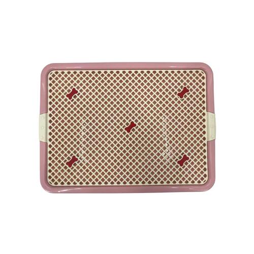 YES4PETS Small Portable Dog Potty Training Tray Mat Pet Puppy Toilet Trays Loo Pad Pink