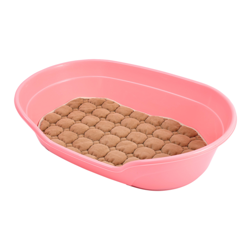 YES4PETS Pet Bed Medium Plastic Dog Bedding Sleeping Resting Washable Basket Pink