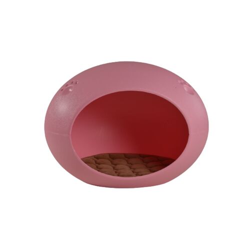 YES4PETS Medium Cave Cat Kitten Box Igloo Cat Bed House Dog Puppy House Pink