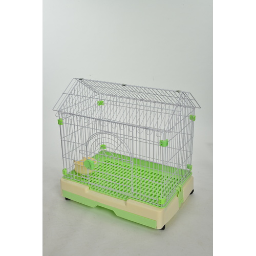 YES4PETS Medium Green Pet Rabbit Cage Guinea Pig Crate Kennel With Potty Tray And Wheel 79x53x73cm
