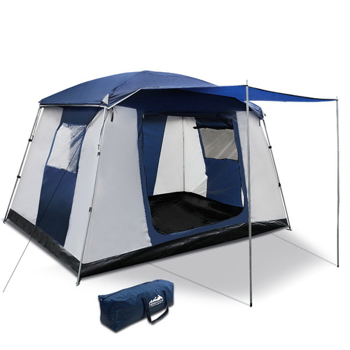 Weisshorn 6 Person Dome Camping Tent - Navy and Grey