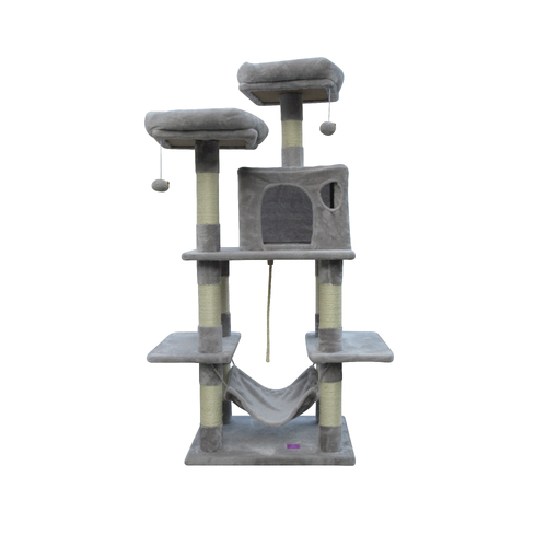 YES4PETS 145 cm Cat Scratching Post Tree Scratcher Pole-Little Grey