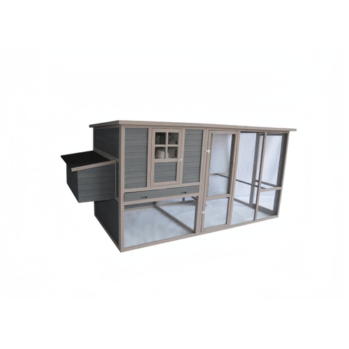 YES4PETS 290 cm XXL Grey Chicken Coop Guinea Pig Rabbit Hutch Ferret Guinea Pig House