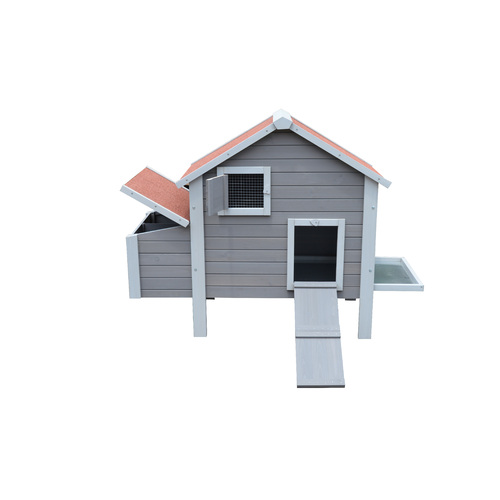 YES4PETS Grey Chicken Coop Rabbit Hutch Cat Cage Hen Chook House