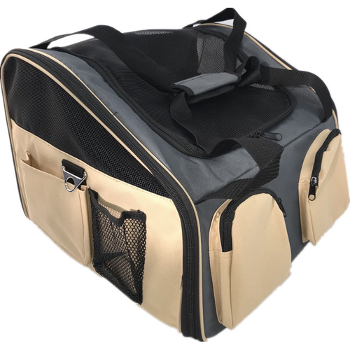YES4PETS Pet Carrier Dog Cat Car Booster Seat Portable Soft Cage Travel-Grey