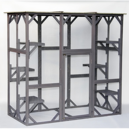 YES4PETS XXL Pet Cat Bird Ferret Shelter Condo with Escape Door Wooden Kitten Cage House