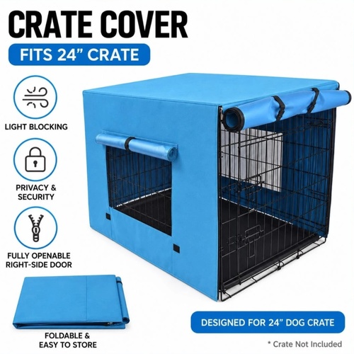 YES4PETS 24' Dog Cat Rabbit Collapsible Crate Pet Cage Canvas Cover