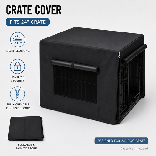YES4PETS 24' Dog Cat Rabbit Collapsible Crate Pet Cage Canvas Cover