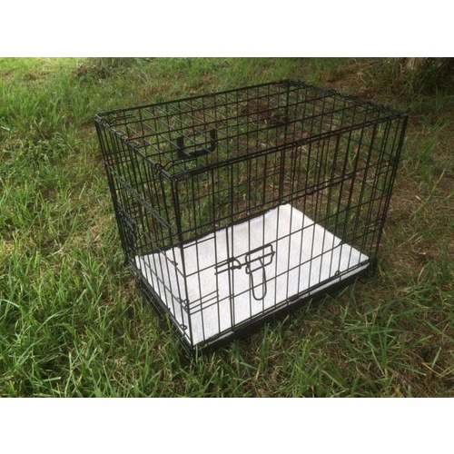 YES4PETS 30' Collapsible Metal Dog Crate Cage Cat Carrier With Mat