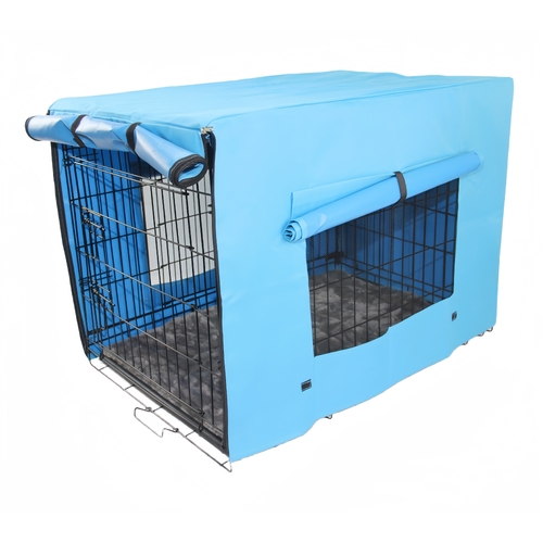 YES4PETS 48' Portable Foldable Dog Cat Rabbit Collapsible Crate Pet Cage with Cover Mat