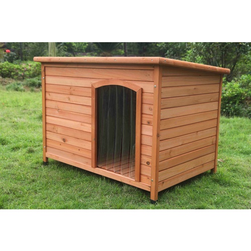 YES4PETS Large Timber Pet Dog Kennel House Puppy Wooden Timber Cabin With Stripe