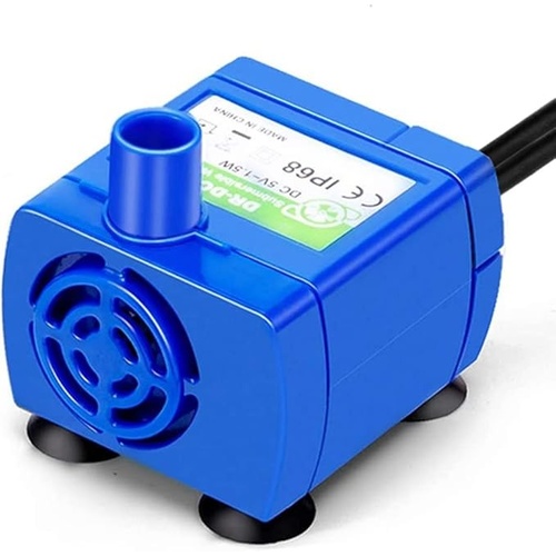 YES4PETS Cat Pet Water Fountain Pump Replacement DR-DC for Round Cubic Flower Cap Fountains