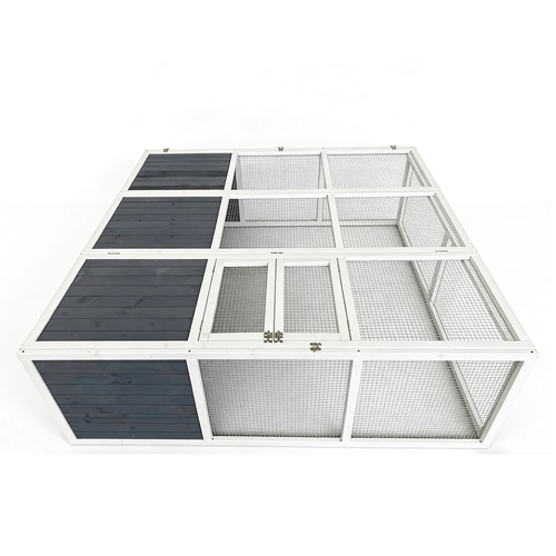 YES4PETS 180X180X60 CM Rabbit Hutch Chicken Coop Ferret Cage Hen Chook Cat House