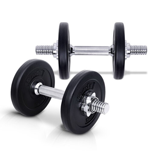Everfit 10KG Dumbbell Set Weight Dumbbells Plates Home Gym Fitness Exercise
