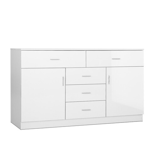 Artiss Buffet Sideboard Cabinet High Gloss Storage Dresser Table Cupboard White