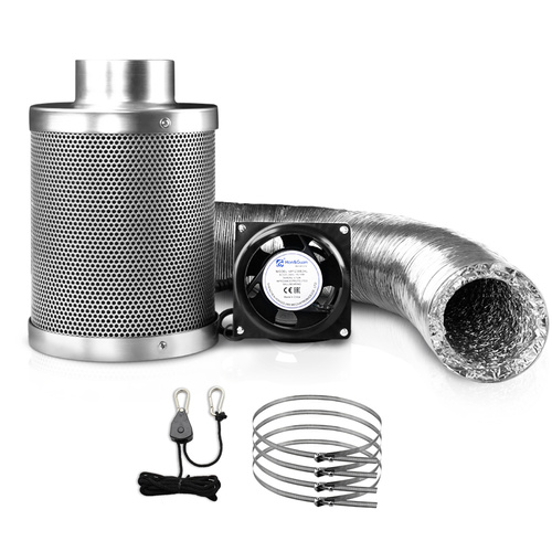 Green Fingers 6"Ventilation Kit Fan Hydroponics Grow Tent Kit Carbon Filter Duct,Green Fingers 6"Ventilation Kit Fan Hydroponics Grow Tent Kit Carbon 