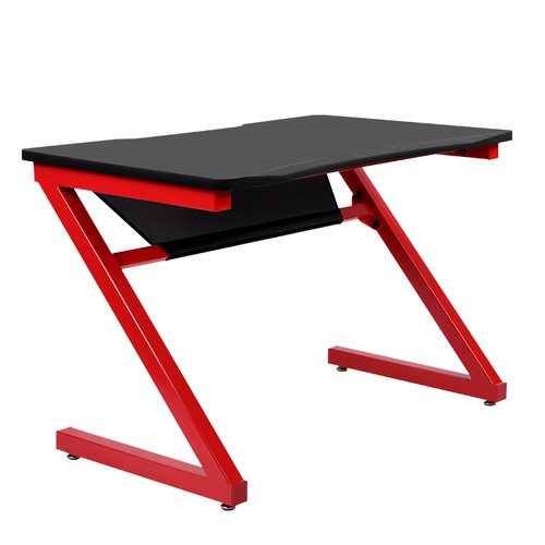 Artiss Gaming Desk Home Office Carbon Fiber Computer Table Racer Desks Black Red