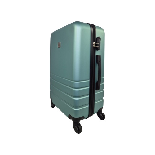 Large Green ABS Luggage Suitcase 3 Code Lock Travel Carry Bag Trolley