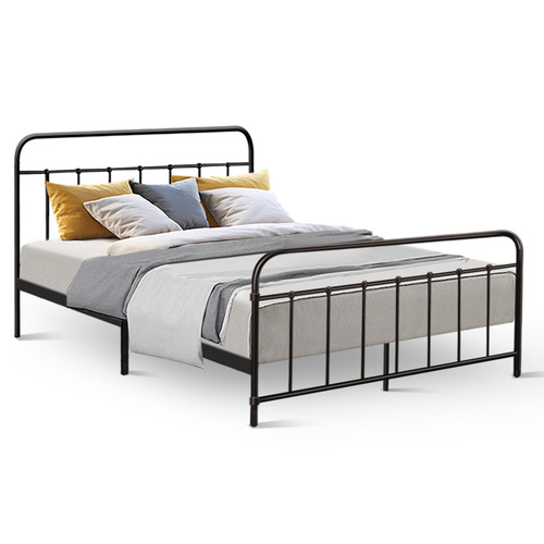 Artiss Queen Size Metal Bed Frame - Black