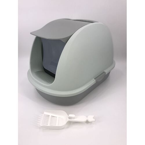 YES4PETS XL Portable Hooded Cat Toilet Litter Box Tray House w Charcoal Filter and Scoop