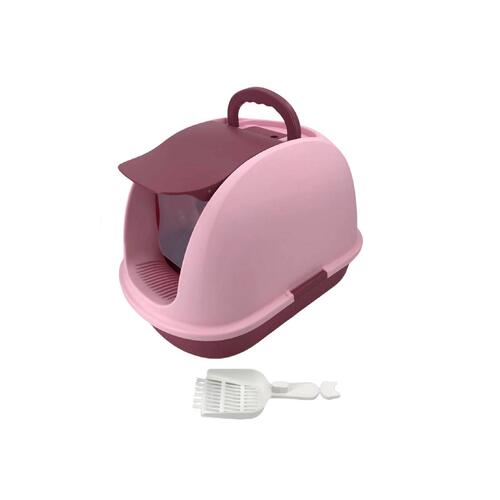 YES4PETS XL Portable Hooded Cat Toilet Litter Box Tray House with Charcoal Filter and Scoop