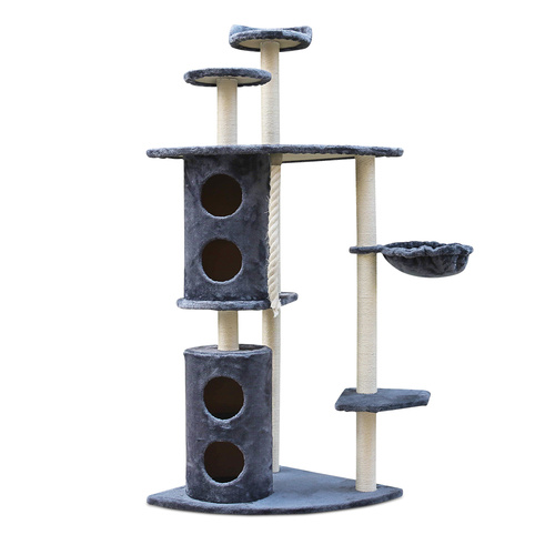 YES4PETS 170cm Multi Level Cat Scratcher Scratching Post Tree Tower Furniture - Grey