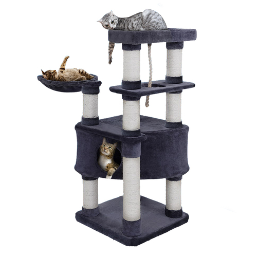 Cat Tree Trees Scratching Post Scratcher Tower Condo House Furniture Wood 137cm Extra Large