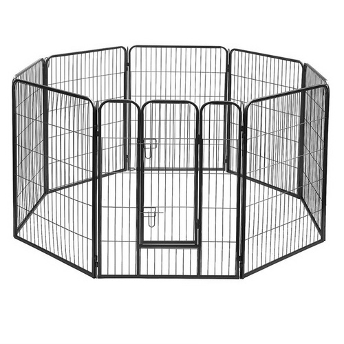  8 Panel Pet Dog Playpen Puppy Exercise Cage Enclosure Fence Play Pen 80x100cm