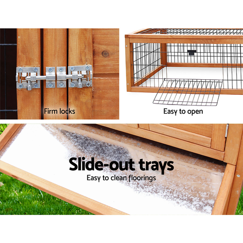 Rabbit Hutch Hutches Large Metal Run Wooden Cage Chicken Guinea Pig Cage