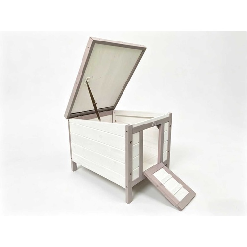 YES4PETS White Small Chicken Coop Rabbit Hutch Ferret Cage Guinea Pig Dog Cat Nesting Box