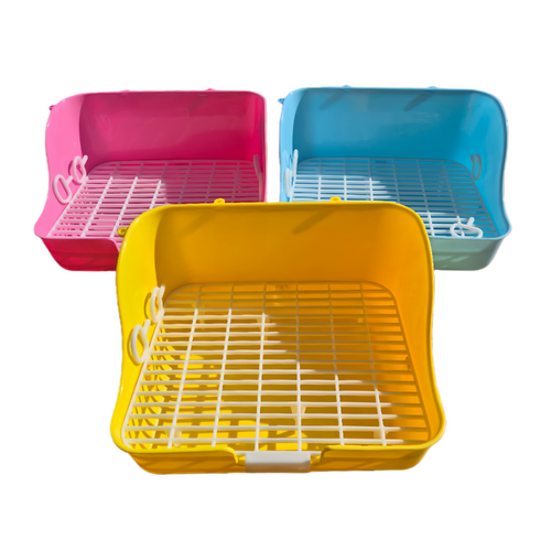 YES4PETS Small Rabbit Guinea Pig Potty Training Tray Pet Puppy Toilet Trays Loo Pad Mat