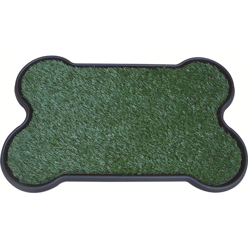 YES4PETS Dog Puppy Toilet Grass Potty Training Mat Loo Pad Bone Shape Indoor 