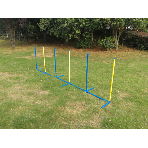 YES4PETS Portable Dog Puppy Training Practice Weave Poles Agility Post Set