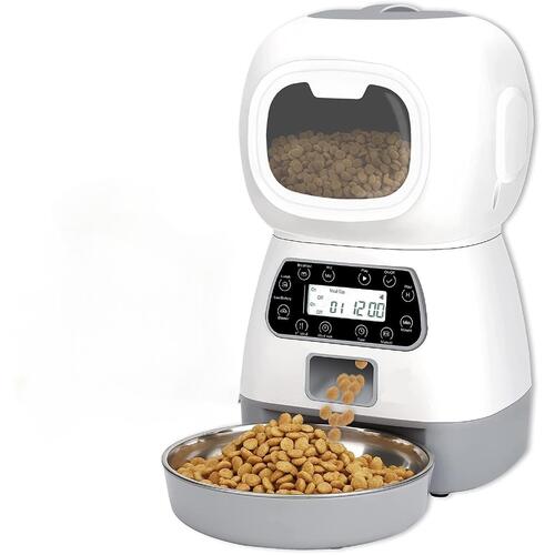 YES4PETS 3.5L Visible Automatic Digital Pet Dog Cat Feeder Food Bowl Dispenser