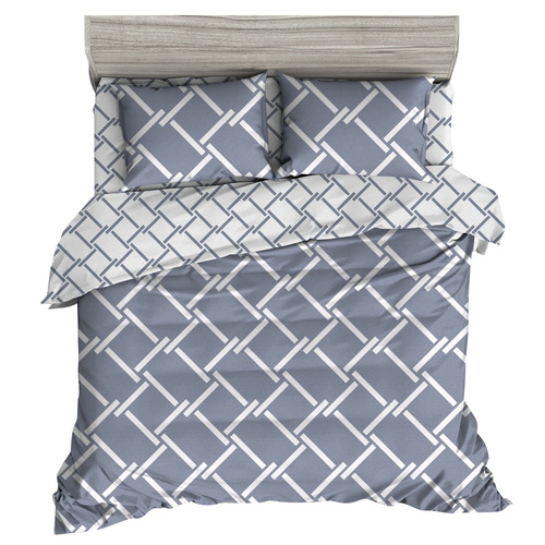 Giselle Bedding Quilt Cover Set King Bed Doona Duvet Reversible Sets Geometry Pattern