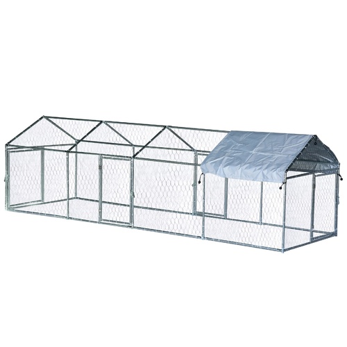 YES4PETS 4M Large Outdoor Chicken Coop Pet Cage Cat Run Rabbit Guinea Pig Hen Poultry Enclosure