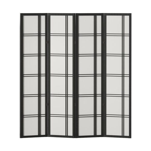 Artiss Room Divider Screen Privacy Wood Dividers Stand 4 Panel Nova Black