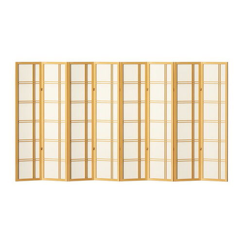 Artiss Room Divider Screen Privacy Wood Dividers Stand 8 Panel Nova Natural