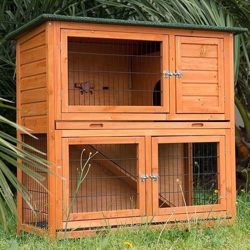 YES4PETS Large Double Storey Rabbit Hutch Guinea Pig Ferret Cage
