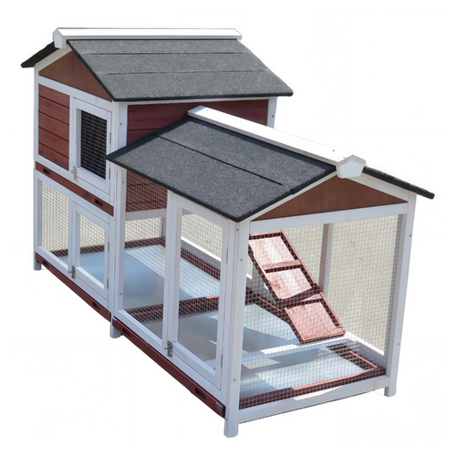 YES4PETS Double Storey XL Rabbit Hutch Guinea Pig Cat Cage Ferret Cage