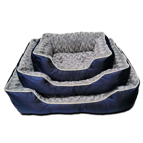 YES4PETS Medium Washable Soft Pet Dog Puppy Cat Bed Cushion Mattress-Blue / Brown