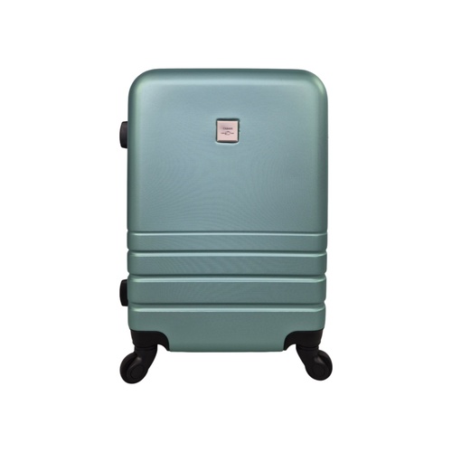 Small ABS Luggage Suitcase  3 Code Lock Travel Carry  Bag Trolley Green