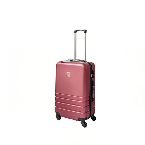 Small ABS Luggage Suitcase  3 Code Lock Travel Carry  Bag Trolley Maroon