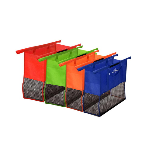 Set of 4 Reusable Shopping Trolley Bag System
