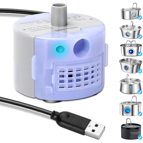 YES4PETS Cat Water Fountain Pump DR-DC Replacement Pump for Pet Water Fountain