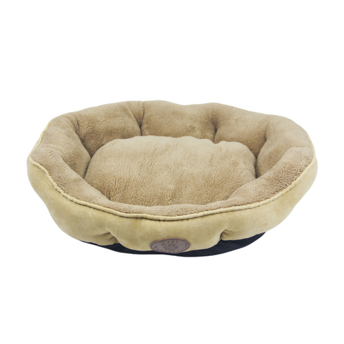 YES4PETS Washable Beige Fleece Dog Cat Bed-Medium