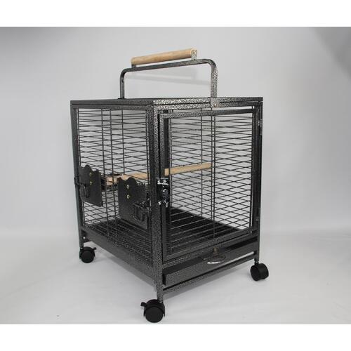 YES4PETS Small Bird Transport Budgie Cage Parrot Aviary Carrier With Wheel