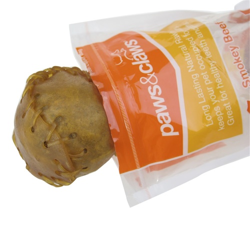 YES4PETS 3 x Bags Smokey Natural Beef Rawhide Ball Chews Treat Puppy Dog Adult Raw Hide Chips