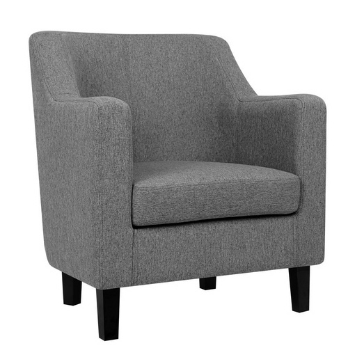 Artiss Fabric Dining Armchair - Grey